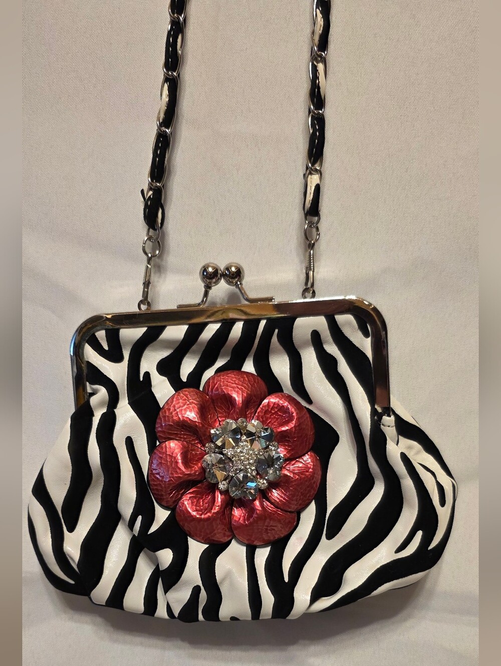Cute Zebra Striped Purse